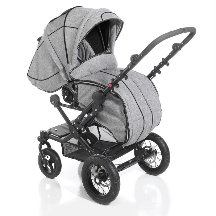 Hauck_Bellano_Kombikinderwagen_grau_melange_schwarz