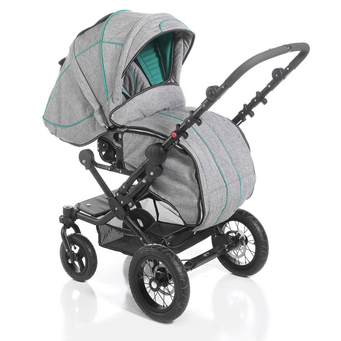 Hauck_Bellano_Kombikinderwagen_grau_melange_türkis