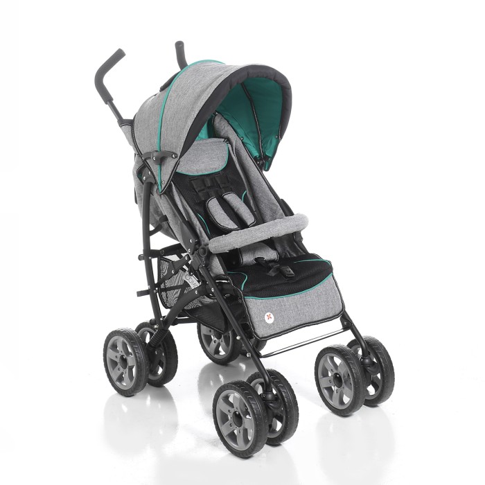hauck_buggy_como_grau_melange_türkis