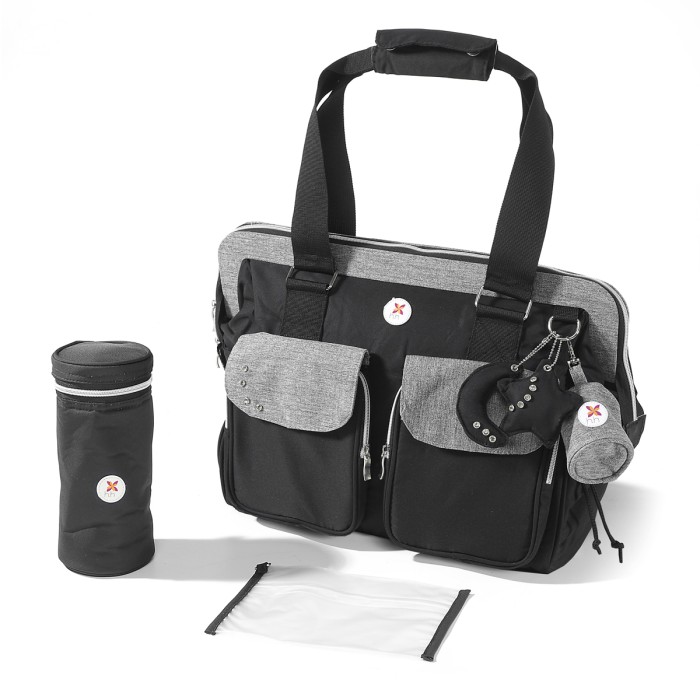 hauck_mamabag_grau_melange_schwarz