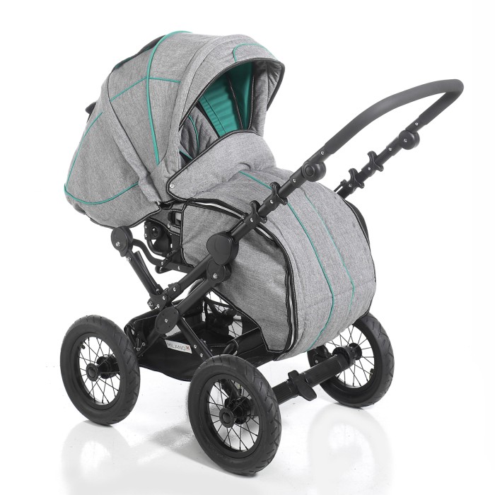 Hauck_Kombikinderwagen_Milano_grau_melange_türkis