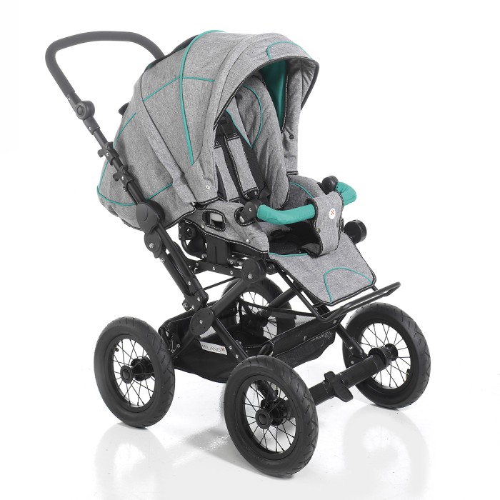 Hauck_Kombikinderwagen_Milano_grau_melange_türkis