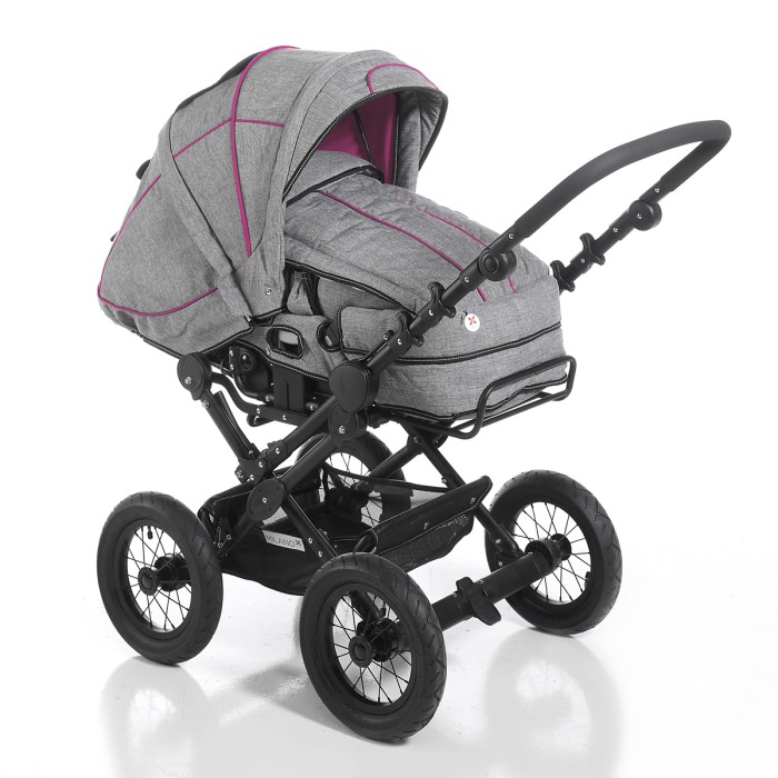 Hauck_Kombikinderwagen_Milano_grau_melange_magenta