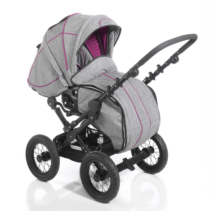Hauck_Kombikinderwagen_Milano_grau_melange_magenta