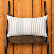 Gefülltes Kissen Streifen 60 x 26 cm natur
