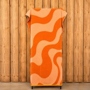 Strandtuch orange Wave