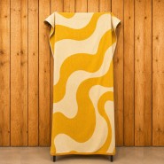 Strandtuch gelb Wave 100 x 180 cm